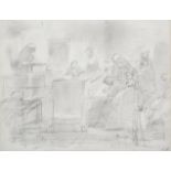 Edward Ardizzone CBE, RA (1900-1979) Court Scene Initialled, pencil, 21.5cm by 28cm Provenance