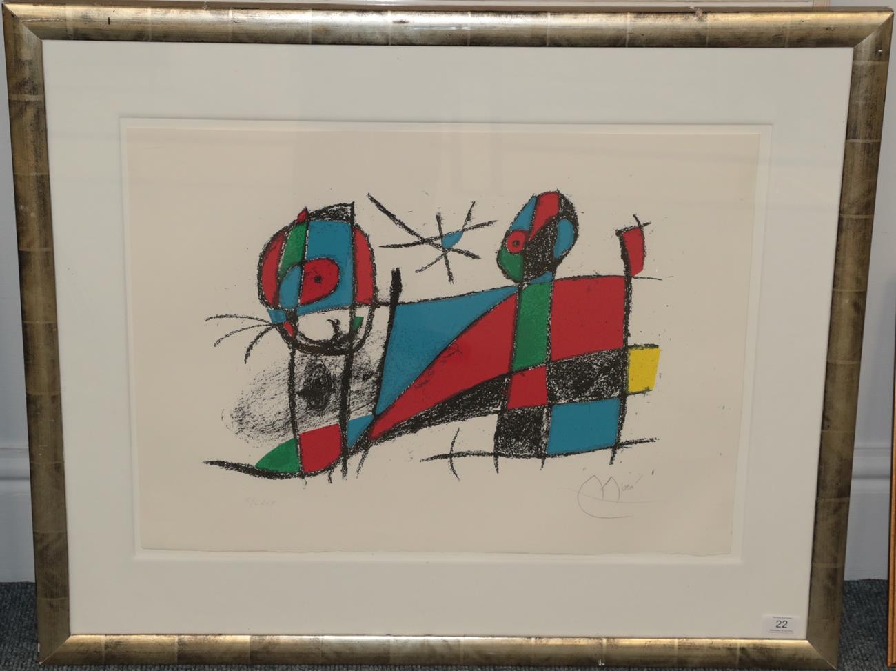 After Joan Miró (1893-1983) Spanish ''Le Chat Heureux'' / The Happy Cat, 1975 Signed and numbered - Image 2 of 3