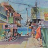 Tony Brummell-Smith (b.1949) ''The Fisherman's Village Koh Samui Thailand'' Signed, inscribed