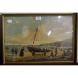C J Midgley (19th century) North eastern beach scene, possibly Whitby, signed and dated 1878, oil on