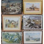 A group of decorative prints, after Ken Howard, David Shepherd, Peter Breughel (6)