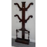 A Victorian mahogany tree of life hall stand