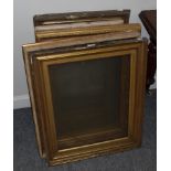 19th Century and later gilt and gesso picture frames of assorted sizes (9)
