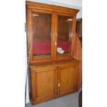 A Victorian oak bookcase