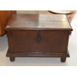 A 19th century oak blanket box