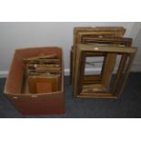 19th Century and later gilt and gesso rectangular picture frames of assorted sizes (15)