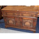 An oak sideboard