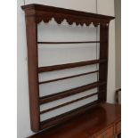 An oak Delft rack, 112cm wide