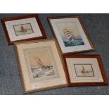 Cavalier Edward De Martino (1838-1912) A pair of boating scenes, signed watercolours, together