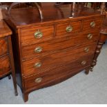 A 19th century straight fronted mahogany chest of drawers