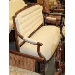 An Edwardian salon settee