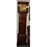 ~ An oak and mahogany thirty hour longcase clock, signed El Burton, Kendal, 18th century
