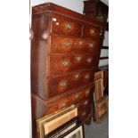 A George III oak chest on chest