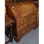 A George II oak bureau