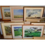 Janice Hingley ''East Riding Harvest 1988'', signed, pastel; together with a further work by the