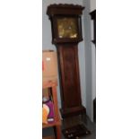 ~ An oak eight day longcase clock, signed John Rambottom, Hall-Green, 18th century, case (a.f.)