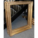 A pair of 19th century gilt and gesso frames 120cm by 102cm