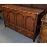 An 18th century oak coffer