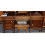 A 20th century mahogany partners desk