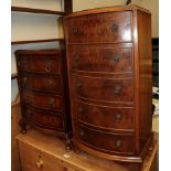 Two mahogany reproduction chests of drawers