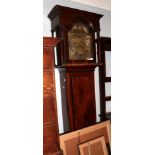 ~ A mahogany eight day longcase clock, signed Archd Strachan, Newcastle, 18th century