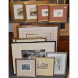 A quantity of etchings and engravings including after David Roberts RA, after Lawrence Davis, and