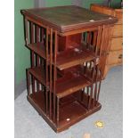 An early 20th century mahogany revolving bookcase