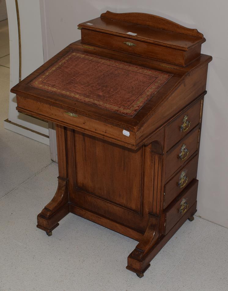 A 19th century mahogany Davenport