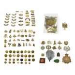 A Collection of Approximately Eighty British Badges, including cap and collar badges, glengarry