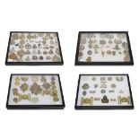 A Collection of Approximately One Hundred British Badges, including glengarry badges, busby badges