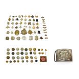 A Collection of Approximately Eighty British Badges, including cap and collar badges, glengarry