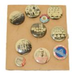 Ten Late 19th/Early 20th Century Photographic Celluloid Football and Cricket Button Badges,