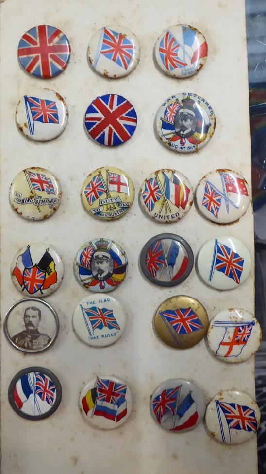 A Collection of Ninety Six Late Victorian/Edwardian Celluloid Button Badges, depicting Patriotic - Image 7 of 7