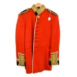 An Elizabeth II Officer's Scarlet Home Service Dress Tunic to the Grenadier Guards, with black