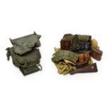 A Quantity of Militaria, including a 1958 pattern British back pack and frame, dated 1966, an A.K