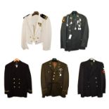 A Second World War U.S. Army Air Force Officer's Green Tunic, set with various metal insignia