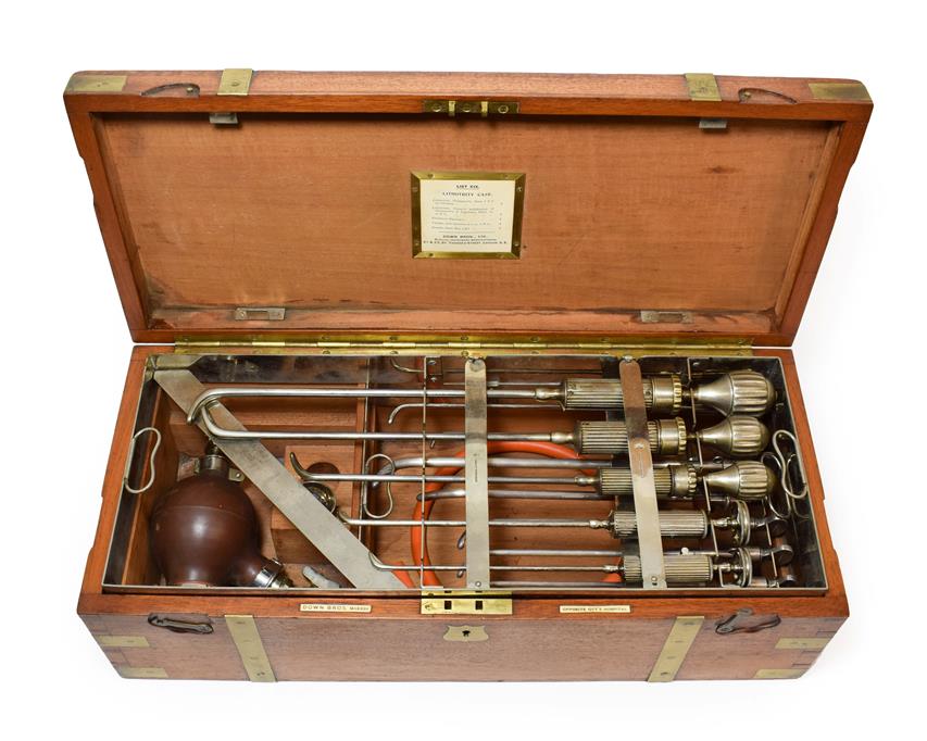 An Early 20th Century Lithotrity Set of Instruments by Down Bros., Ltd., London, comprising