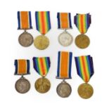 Four First World War RAF Pairs, each comprising British War Medal and Victory Medal, awarded to:-