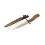 A First World War German Demag Crank Handle Bayonet/Trench Knife, the 14.5cm double edge diamond
