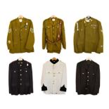 Three No.2 Service Dress Uniforms, each comprising tunic and trousers, with staybrite buttons, one