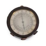 A First World War French Aircraft Altimeter by Naudet & Cie, Paris, the 9cm silvered revolving outer