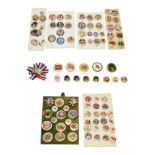 A Collection of Ninety Six Late Victorian/Edwardian Celluloid Button Badges, depicting Patriotic