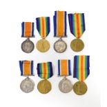 Four First World War RAF Pairs, each comprising British War Medal and Victory Medal, awarded to:-