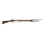 A 19th Century Continental Percussion Musket, the 82cm round barrel with no visible markings, the