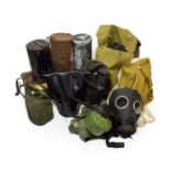 A Collection of Fifteen Various Gas Masks/Respirators, comprising twelve Second World War examples