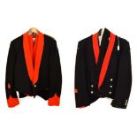 A Royal Artillery Warrant Officer's Mess Dress Uniform, comprising jacket with rank and