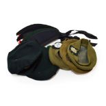 A Collection of British Military Headgear, including a 1944 general service cap to the Royal