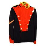 A Corporal's Full Dress Uniform to the 5th Royal Irish Lancers, comprising blue tunic with scarlet