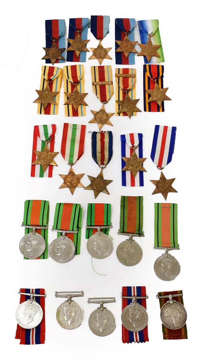 A Collection of Twenty Five Second World War Single Medals, comprising 1939-45 Star x 4, Atlantic