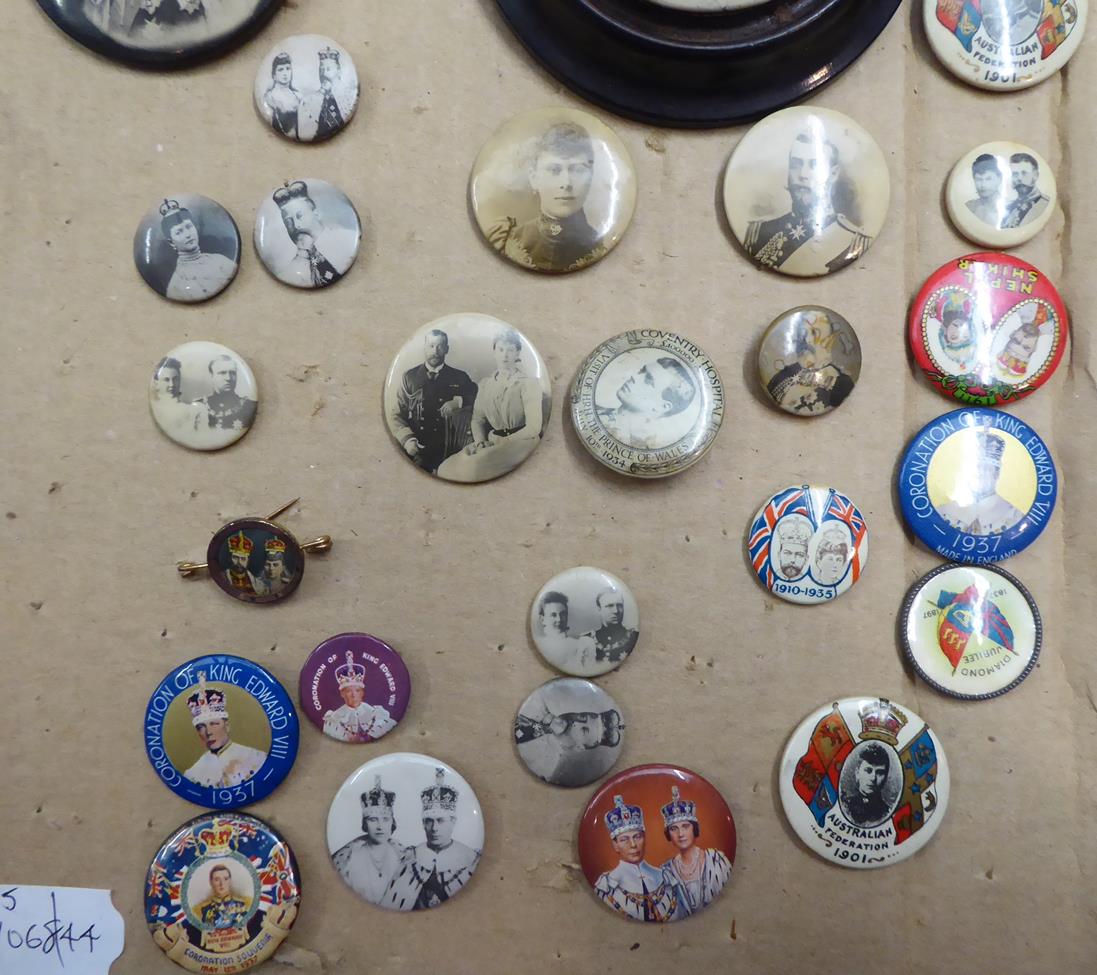 A Collection of Forty Four Late 19th/20th Century Royal Commemorative Celluloid Button Badges, - Image 2 of 3